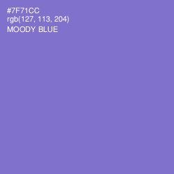#7F71CC - Moody Blue Color Image